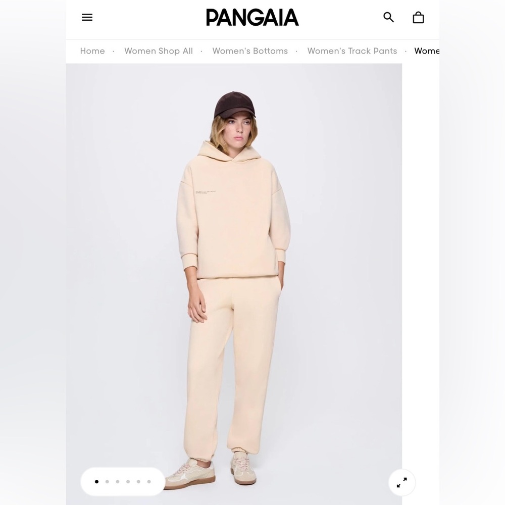 PANGAIA 365 Signature Sweatshirt & Track Pants Set | Sand, Size S New with Tags